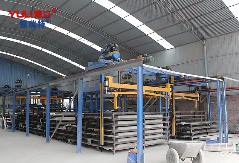 Semi automatic dual-mode cement leakage board production line